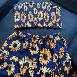 Tube top and skirt set🌼